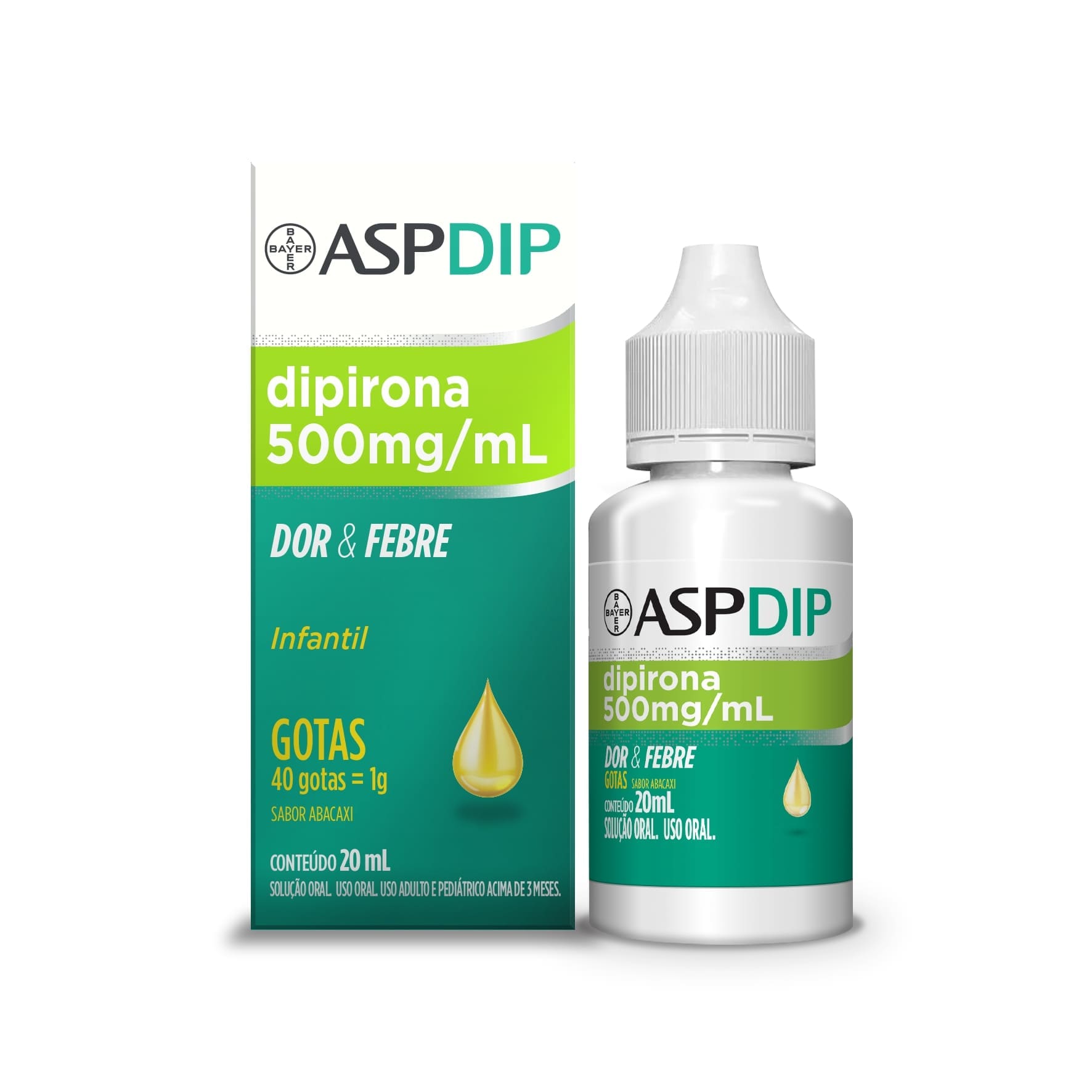 AspDip 500 mg gotas: a Dipirona infantil da Bayer