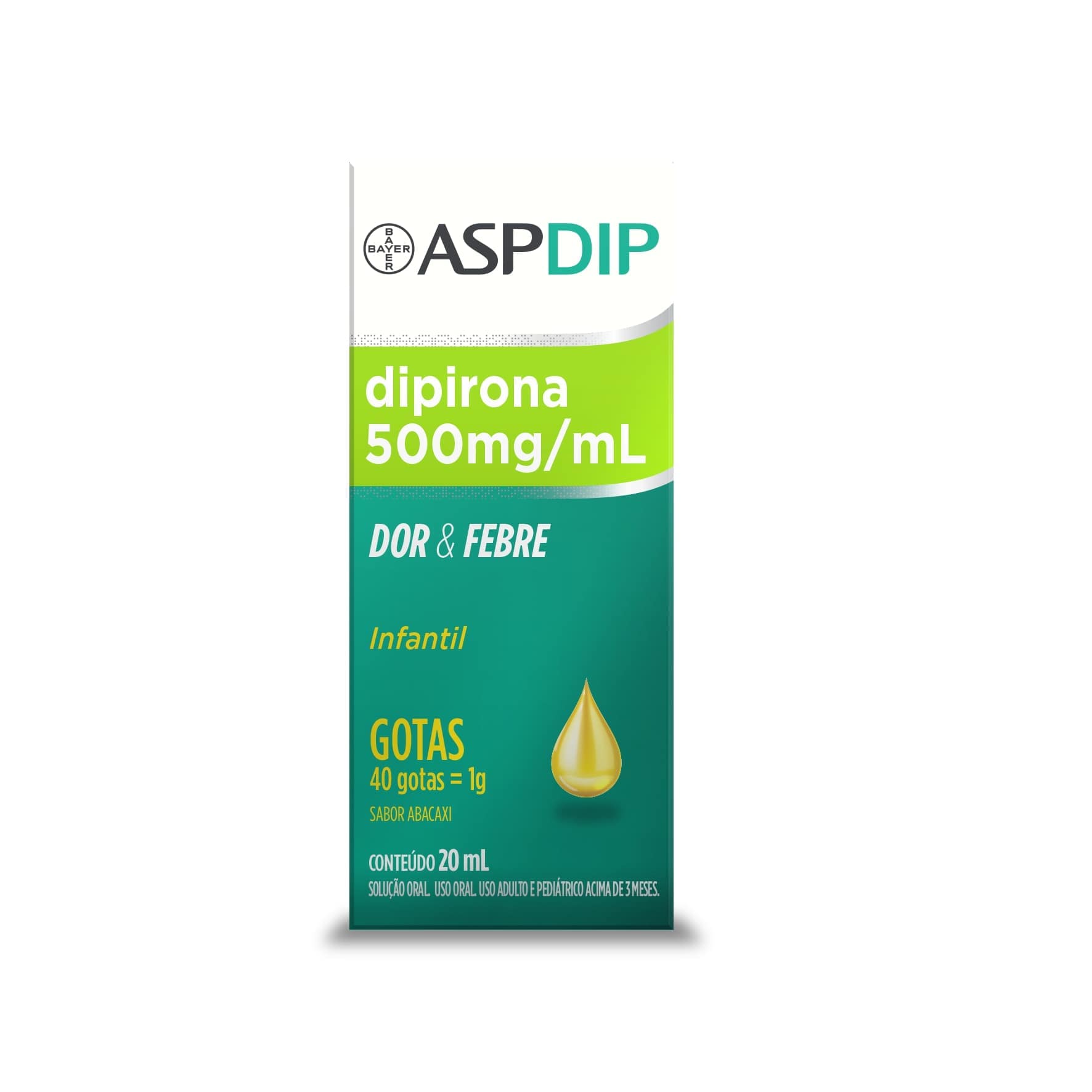 AspDip 500 mg gotas: a Dipirona infantil da Bayer
