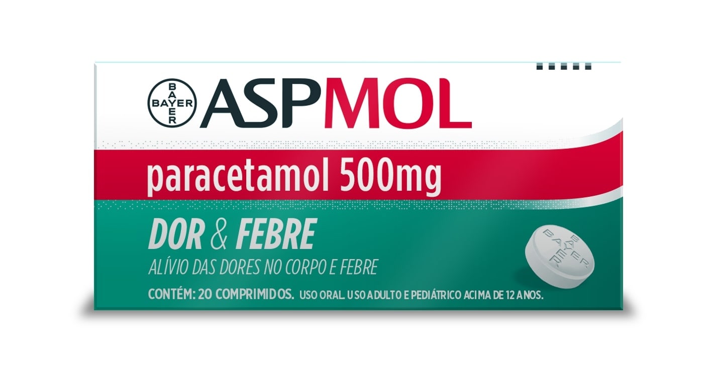 AspMol 500mg: Paracetamol da Bayer para dor e febre